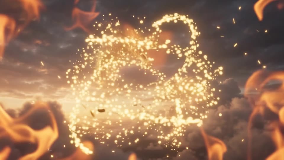 Dragon breathes golden fire — SFK brand film still