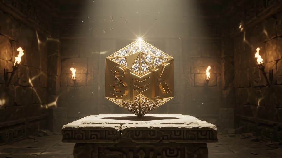 Gold emblem discovered on altar — SFK brand film still