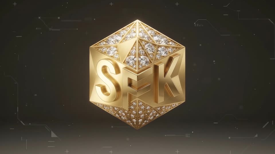 Kinetic brand logo assembly — SFK brand film still