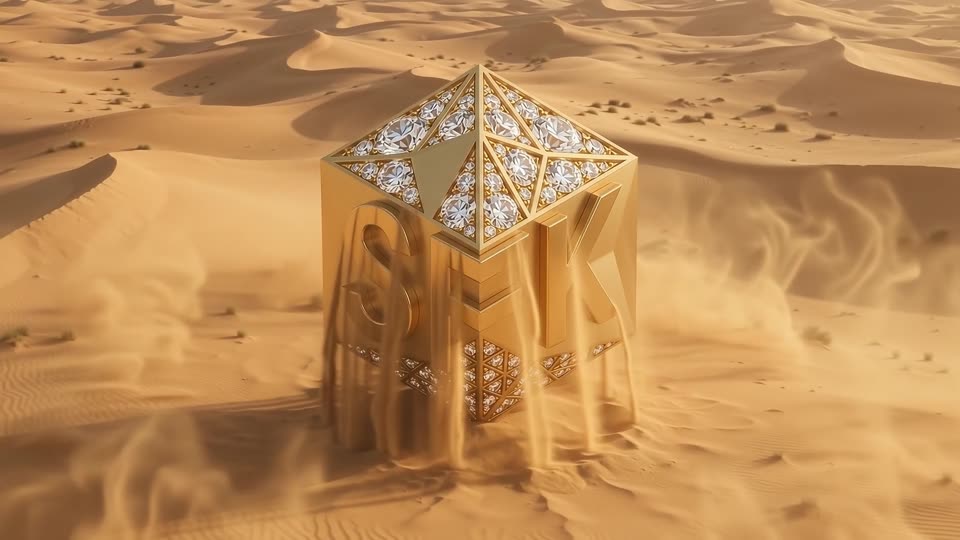 Sandstorm revealing SFK emblem — SFK brand film still