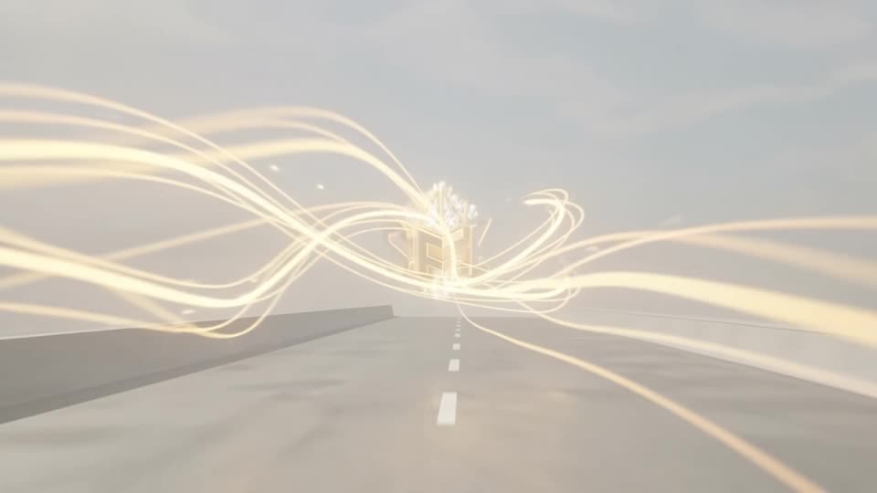 Supercar races through dark tunnel — SFK brand film still
